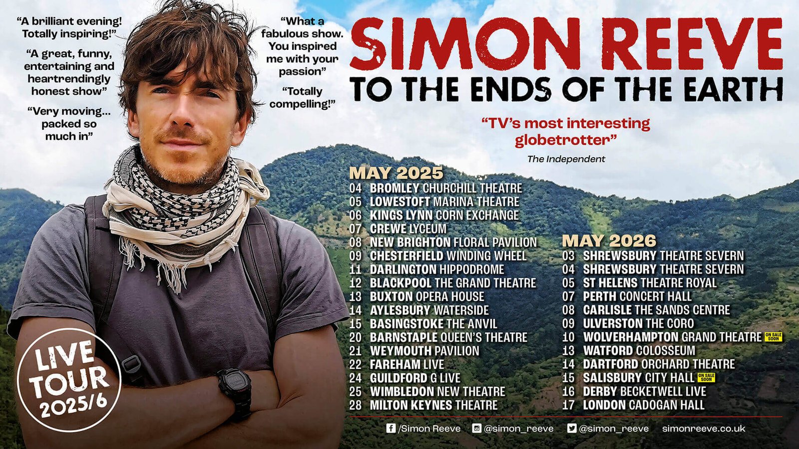 Simon Reeve Tour